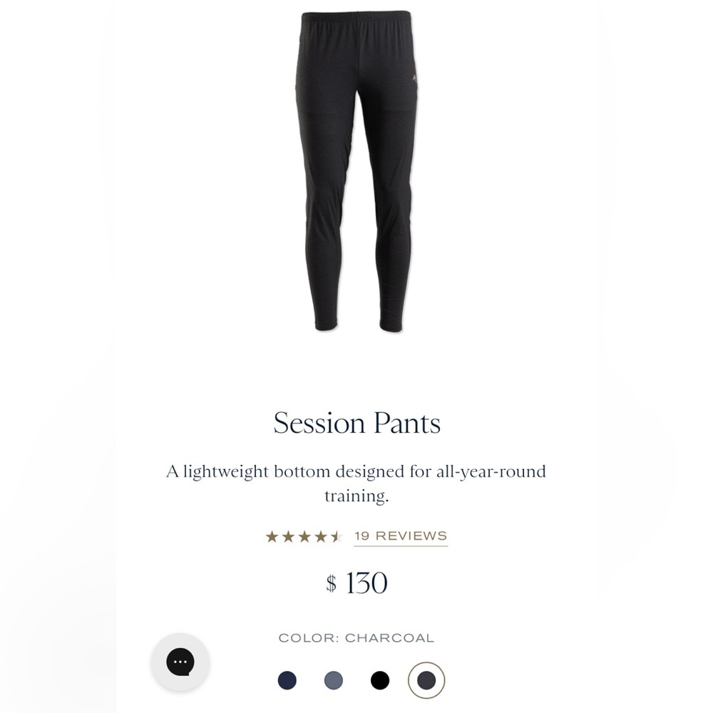 Men’s Tracksmith, Medium Session Pants, Charcoal colorway